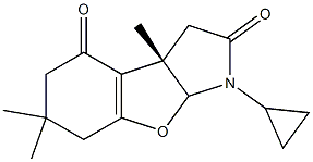 (3aS)-1-cyclopropyl-3a,6,6-trimethyl-3a,6,7,8a-tetrahydro-1H-[1]benzofuro[2,3-b]pyrrole-2,4(3H,5H)-dione Structure