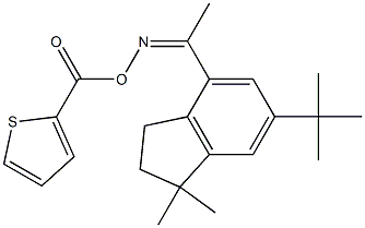 2-{[({1-[6-(tert-butyl)-1,1-dimethyl-2,3-dihydro-1H-inden-4-yl]ethylidene}amino)oxy]carbonyl}thiophene Structure