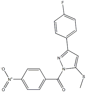 [3-(4-fluorophenyl)-5-(methylthio)-1H-pyrazol-1-yl](4-nitrophenyl)methanone