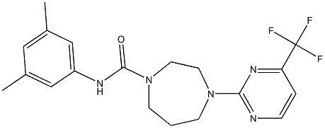 N1-(3,5-dimethylphenyl)-4-[4-(trifluoromethyl)pyrimidin-2-yl]-1,4-diazepane-1-carboxamide Structure