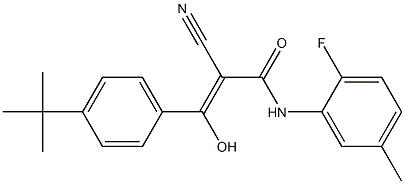 (Z)-3-[4-(tert-butyl)phenyl]-2-cyano-N-(2-fluoro-5-methylphenyl)-3-hydroxy-2-propenamide|