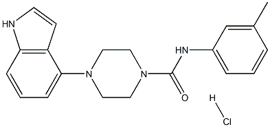 4-(1H-indol-4-yl)-N-(3-methylphenyl)tetrahydropyrazine-1(2H)-carboxamide hydrochloride Structure
