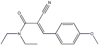 (E)-2-cyano-N,N-diethyl-3-(4-methoxyphenyl)-2-propenamide Structure