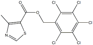 2,3,4,5,6-pentachlorobenzyl 4-methyl-1,3-thiazole-5-carboxylate Struktur