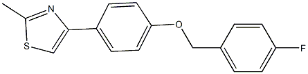 4-{4-[(4-fluorobenzyl)oxy]phenyl}-2-methyl-1,3-thiazole 结构式