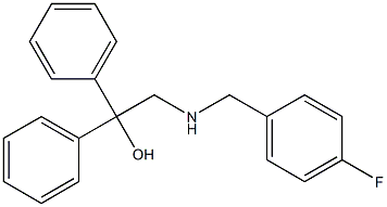 2-[(4-fluorobenzyl)amino]-1,1-diphenyl-1-ethanol Struktur