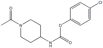 4-chlorophenyl N-(1-acetyl-4-piperidyl)carbamate Structure