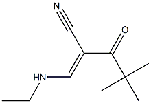 (E)-2-(2,2-dimethylpropanoyl)-3-(ethylamino)-2-propenenitrile Structure