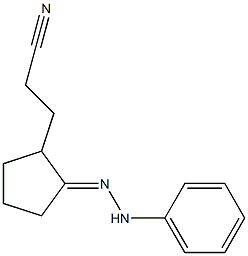 3-[2-(2-phenylhydrazono)cyclopentyl]propanenitrile Struktur