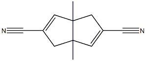 3a,6a-dimethyl-1,3a,4,6a-tetrahydropentalene-2,5-dicarbonitrile Struktur