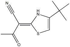 2-[4-(tert-butyl)-2,3-dihydro-1,3-thiazol-2-yliden]-3-oxobutanenitrile Structure