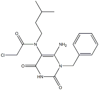 N-(6-Amino-1-benzyl-2,4-dioxo-1,2,3,4-tetrahydro-pyrimidin-5-yl)-2-chloro-N-(3-methyl-butyl)-acetamide Structure