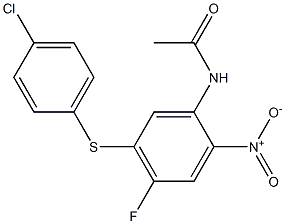 N1-{5-[(4-chlorophenyl)thio]-4-fluoro-2-nitrophenyl}acetamide Structure