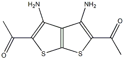 1-(5-acetyl-3,4-diaminothieno[2,3-b]thiophen-2-yl)ethan-1-one Struktur