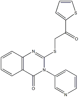 2-{[2-oxo-2-(2-thienyl)ethyl]thio}-3-(3-pyridyl)-3,4-dihydroquinazolin-4-one Structure