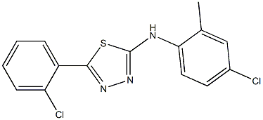 N2-(4-chloro-2-methylphenyl)-5-(2-chlorophenyl)-1,3,4-thiadiazol-2-amine Structure