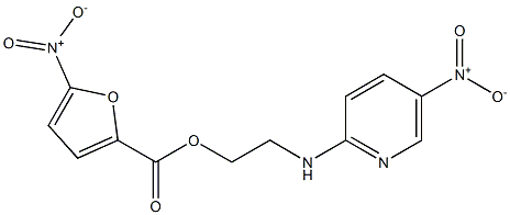 2-[(5-nitro-2-pyridyl)amino]ethyl 5-nitro-2-furoate Structure
