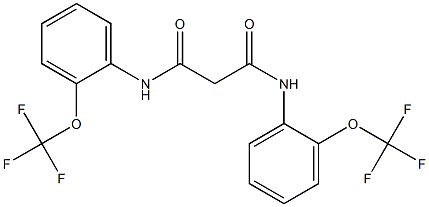 N1,N3-di[2-(trifluoromethoxy)phenyl]malonamide,,结构式