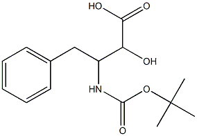 3-[(tert-butoxycarbonyl)amino]-2-hydroxy-4-phenylbutanoic acid Struktur