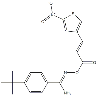 O1-[3-(5-nitro-3-thienyl)acryloyl]-4-(tert-butyl)benzene-1-carbohydroximamide