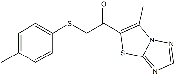 2-[(4-methylphenyl)sulfanyl]-1-(6-methyl[1,3]thiazolo[3,2-b][1,2,4]triazol-5-yl)-1-ethanone Structure