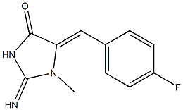 5-[(Z)-(4-fluorophenyl)methylidene]-2-imino-1-methyldihydro-1H-imidazol-4-one Structure