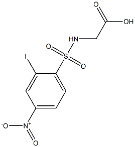 2-{[(2-iodo-4-nitrophenyl)sulfonyl]amino}acetic acid,,结构式