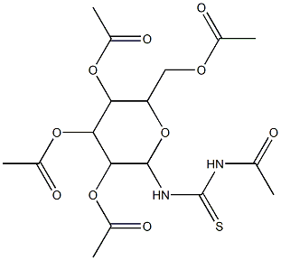 2-{[(acetylamino)carbothioyl]amino}-3,5-di(acetyloxy)-6-[(acetyloxy)methyl]tetrahydro-2H-pyran-4-yl acetate Structure