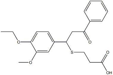 3-{[1-(4-ethoxy-3-methoxyphenyl)-3-oxo-3-phenylpropyl]thio}propanoic acid