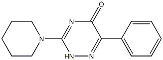 6-phenyl-3-piperidino-2,5-dihydro-1,2,4-triazin-5-one Struktur