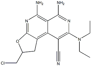 5,6-diamino-2-(chloromethyl)-8-(diethylamino)-1,2-dihydrofuro[2,3-c]-2,7-naphthyridine-9-carbonitrile Structure