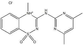  3-[(4,6-dimethyl-2-pyrimidinyl)amino]-4-methyl-1,1-dioxo-1,4-dihydro-1lambda~6~,2,4-benzothiadiazin-4-ium chloride