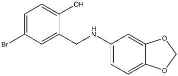 2-[(1,3-benzodioxol-5-ylamino)methyl]-4-bromobenzenol Structure