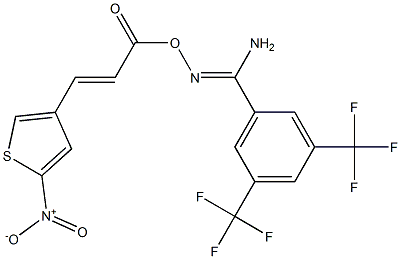 O1-[3-(5-nitro-3-thienyl)acryloyl]-3,5-di(trifluoromethyl)benzene-1-carbohydroximamide