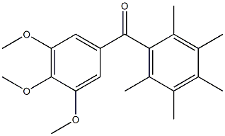 (2,3,4,5,6-pentamethylphenyl)(3,4,5-trimethoxyphenyl)methanone Struktur