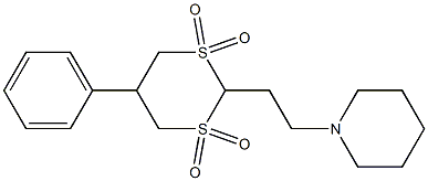 5-phenyl-2-(2-piperidinoethyl)-1lambda~6~,3lambda~6~-dithiane-1,1,3,3-tetraone Structure