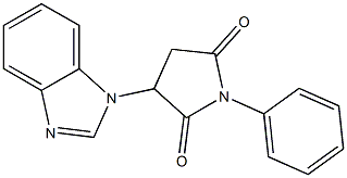 3-(1H-benzo[d]imidazol-1-yl)-1-phenylpyrrolidine-2,5-dione Struktur