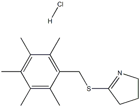 5-[(2,3,4,5,6-pentamethylbenzyl)thio]-3,4-dihydro-2H-pyrrole hydrochloride Struktur