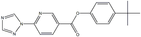 4-(tert-butyl)phenyl 6-(1H-1,2,4-triazol-1-yl)nicotinate 化学構造式