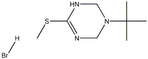 3-(tert-butyl)-6-(methylthio)-1,2,3,4-tetrahydro-1,3,5-triazine hydrobromide Struktur