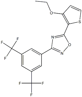 3-[3,5-di(trifluoromethyl)phenyl]-5-(3-ethoxy-2-thienyl)-1,2,4-oxadiazole Structure