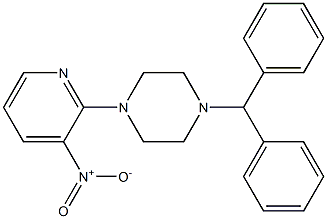 1-benzhydryl-4-(3-nitro-2-pyridinyl)piperazine Structure