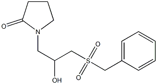 1-[3-(benzylsulfonyl)-2-hydroxypropyl]-2-pyrrolidinone Struktur