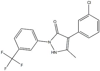 4-(3-chlorophenyl)-5-methyl-2-[3-(trifluoromethyl)phenyl]-1,2-dihydro-3H-pyrazol-3-one Structure