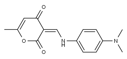 3-{(Z)-[4-(dimethylamino)anilino]methylidene}-6-methyl-2H-pyran-2,4-dione Structure