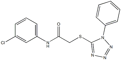 N-(3-chlorophenyl)-2-[(1-phenyl-1H-1,2,3,4-tetraazol-5-yl)sulfanyl]acetamide Structure