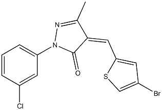 4-[(4-bromo-2-thienyl)methylidene]-1-(3-chlorophenyl)-3-methyl-4,5-dihydro-1H-pyrazol-5-one