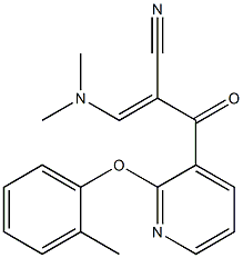 (E)-3-(dimethylamino)-2-{[2-(2-methylphenoxy)-3-pyridinyl]carbonyl}-2-propenenitrile 化学構造式