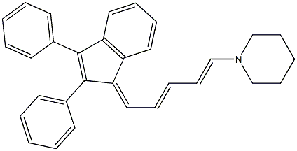 1-[5-(2,3-diphenyl-1H-inden-1-yliden)penta-1,3-dienyl]piperidine