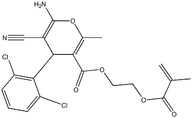 2-(methacryloyloxy)ethyl 6-amino-5-cyano-4-(2,6-dichlorophenyl)-2-methyl-4H-pyran-3-carboxylate